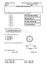 Đề ôn tập Cuối học kì II môn Toán Lớp 2 - Đề số 3